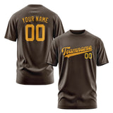 Custom Brown Yellow T-Shirt