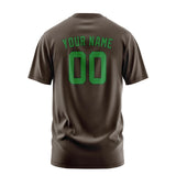 Custom Brown Emerald Green T-Shirt