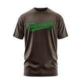 Custom Brown Emerald Green T-Shirt