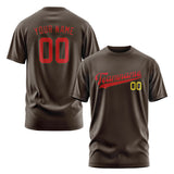 Custom Brown Red T-Shirt