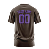 Custom Brown Light Purple T-Shirt