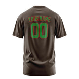 Custom Brown Emerald Green T-Shirt