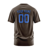 Custom Brown Sky Blue T-Shirt