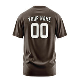 Custom Brown White T-Shirt