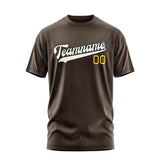 Custom Brown White T-Shirt