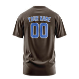 Custom Brown Sky Blue T-Shirt