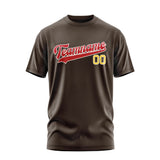 Custom Brown Red T-Shirt
