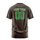 Custom Brown Emerald Green T-Shirt