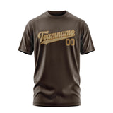 Custom Brown Light Khaki T-Shirt