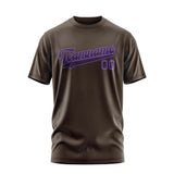 Custom Brown Purple T-Shirt