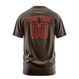 Custom Brown Crimson Red T-Shirt