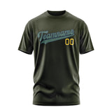 Custom Olive Blue Green T-Shirt