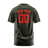 Custom Olive Orange Red T-Shirt