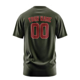 Custom Olive Crimson Red T-Shirt