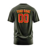 Custom Olive Orange Red T-Shirt