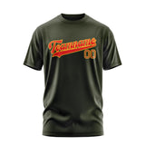 Custom Olive Orange Red T-Shirt
