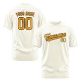 Custom Cream Yellow T-Shirt