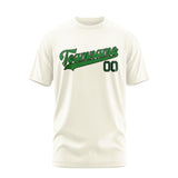 Custom Cream Emerald Green T-Shirt