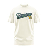 Custom Cream Blue Green T-Shirt