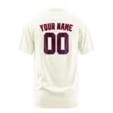 Custom Cream Purple T-Shirt