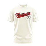 Custom Cream Red T-Shirt