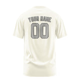Custom Cream Gray T-Shirt