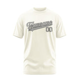 Custom Cream Gray T-Shirt