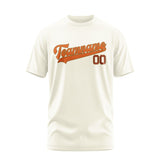 Custom Cream Orange T-Shirt