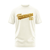 Custom Cream Khaki T-Shirt