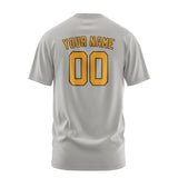 Custom Gray Yellow T-Shirt