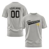 Custom Gray Black T-Shirt