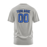 Custom Gray Sky Blue T-Shirt