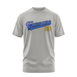 Custom Gray Sky Blue T-Shirt
