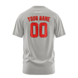 Custom Gray Orange Red T-Shirt