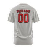 Custom Gray Red T-Shirt