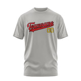 Custom Gray Red T-Shirt