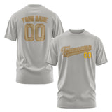 Custom Gray Light Khaki T-Shirt
