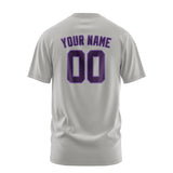 Custom Gray Purple T-Shirt