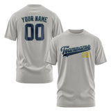 Custom Gray Blue T-Shirt