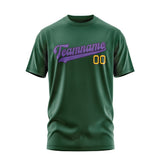Custom Green Light Purple T-Shirt