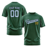 Custom Green Light Blue T-Shirt