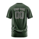 Custom Dark Green Dark Grey T-Shirt