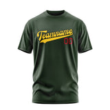 Custom Dark Green Gold T-Shirt