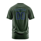 Custom Dark Green Blue T-Shirt