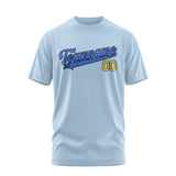 Custom Light Blue Sky Blue T-Shirt