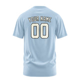 Custom Light Blue Cream T-Shirt