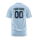Custom Light Blue Blue T-Shirt