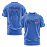 Custom Sky Blue Sky Blue T-Shirt