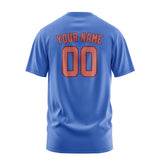 Custom Sky Blue Copper Rose T-Shirt