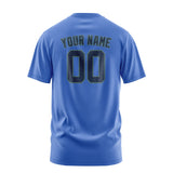 Custom Sky Blue Blue T-Shirt
